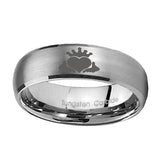 8mm-Claddagh-Design-Dome-Brushed-Tungsten-Carbide-Wedding-Engagement-Ring