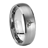 10mm-Klingon-Dome-Brushed-Tungsten-Carbide-Mens-Engagement-Ring