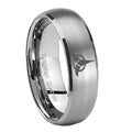 8MM Klingon Dome Brushed Gray Tungsten Men's Wedding Band