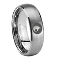 8MM Magic Gathering Dome Brushed Gray Tungsten Men And Women Ring