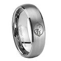 10mm Mario Boo Ghost Dome Brushed Tungsten Carbide Men's Bands Ring