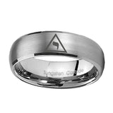 10mm-Masonic-Yod-Dome-Brushed-Tungsten-Carbide-Personalized-Ring
