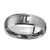 10mm-Math-Pi-Dome-Brushed-Tungsten-Carbide-Custom-Ring-for-Men
