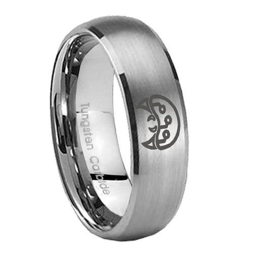 10mm Metroid Dome Brushed Tungsten Carbide Men's Engagement Band