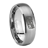 10mm-Mountain-Dew-Dome-Brushed-Tungsten-Carbide-Mens-Bands-Ring