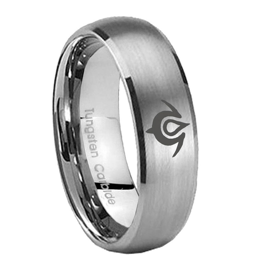 10mm Naga Dome Brushed Tungsten Carbide Mens Wedding Band