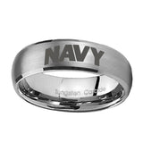 10mm-Navy-Dome-Brushed-Tungsten-Carbide-Mens-Promise-Ring