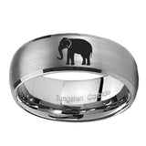 10mm-Elephant-Dome-Tungsten-Carbide-Gray-Engagement-Ring