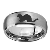 10mm-Otter-Dome-Tungsten-Carbide-Gray-Engagement-Ring