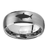 10mm-Shark-Dome-Tungsten-Carbide-Gray-Engagement-Ring