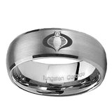 10mm-Cobra-Dome-Brushed-Tungsten-Carbide-Wedding-Band-Ring