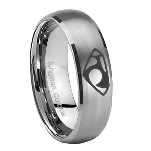10mm House of Van Dome Brushed Tungsten Carbide Engagement Ring