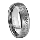 10mm-Celtic-Zelda-Dome-Brushed-Tungsten-Carbide-Men's-Engagement-Band