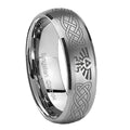 10mm Celtic Zelda Dome Brushed Tungsten Carbide Men's Engagement Band