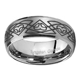 10mm-Celtic-Braided-Dome-Brushed-Tungsten-Carbide-Men's-Promise-Rings