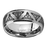 10mm-Celtic-Knot-Dome-Brushed-Tungsten-Carbide-Men's-Promise-Rings
