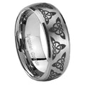 10mm Celtic Knot Dome Brushed Tungsten Carbide Men's Promise Rings