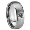 8MM Transformers Maximal Dome Brushed Gray Tungsten Wedding Band