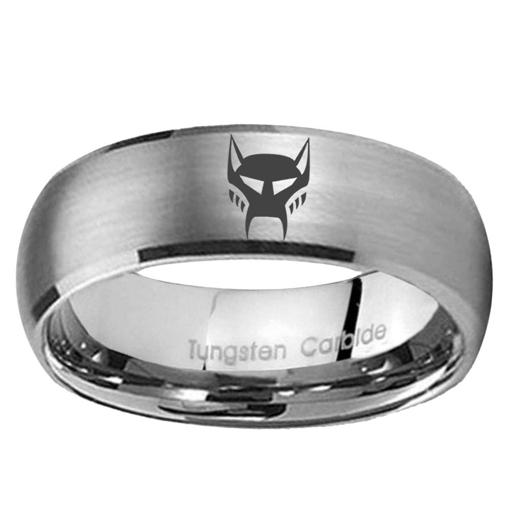 5MM Transformers Maximal Dome Brushed Gray Tungsten Wedding Band