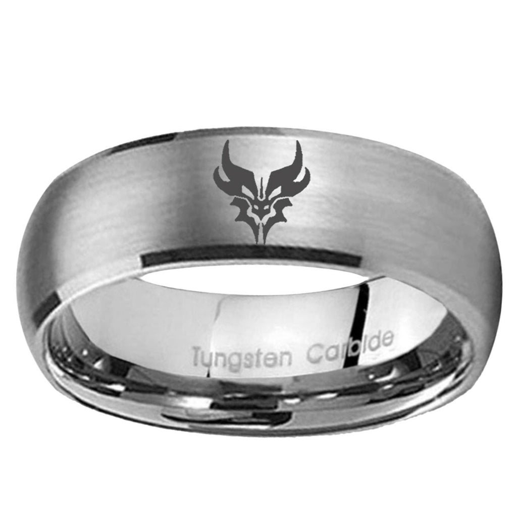 5MM Transformers Shatterback Dome Brushed Gray Tungsten Wedding Band