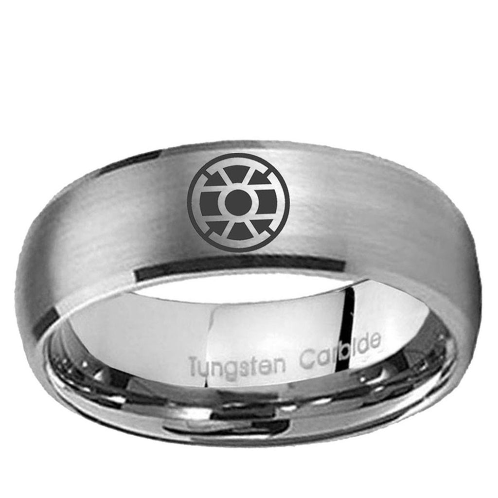 5MM Gold Lantern Dome Brushed Gray Tungsten Wedding Band