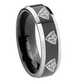 10mm-Multiple-CTR-Beveled-Glossy-Black-2-Tone-Tungsten-Mens-Engagement-Band