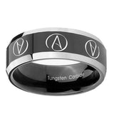 10mm-Atheist-Design-Beveled-Glossy-Black-2-Tone-Tungsten-Mens-Ring