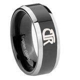 8mm-CTR-Beveled-Edges-Glossy-Black-2-Tone-Tungsten-Wedding-Engraving-Ring