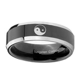 10mm-Yin-Yang-Beveled-Edges-Glossy-Black-2-Tone-Tungsten-Wedding-Band-Ring