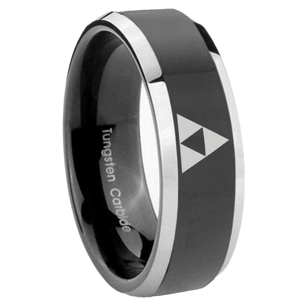 Aquarius Horoscope Tungsten Carbide Bridal Set Rings