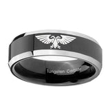 10mm-Aquila-Beveled-Edges-Glossy-Black-2-Tone-Tungsten-Wedding-Engraving-Ring