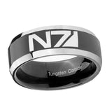 10mm-N7-Design-Beveled-Glossy-Black-2-Tone-Tungsten-Engagement-Ring