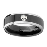 10mm-Offspring-Beveled-Edges-Glossy-Black-2-Tone-Tungsten-Engagement-Ring