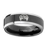 10mm-Metroid-Beveled-Edges-Glossy-Black-2-Tone-Tungsten-Wedding-Bands-Ring