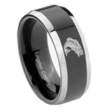 10mm-Fishing-Beveled-Glossy-Black-2-Tone-Tungsten-Engagement-Ring