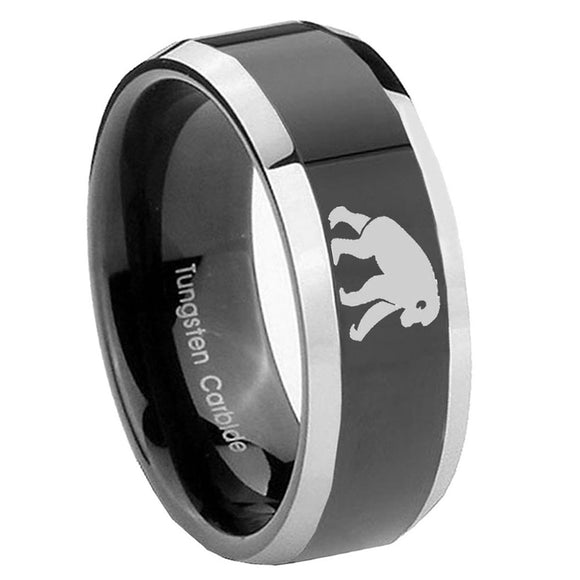10mm-Chimpanzee-Beveled-Glossy-Black-2-Tone-Tungsten-Engagement-Ring