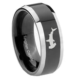 10mm-Hammerhead-Shark-Beveled-Glossy-Black-2-Tone-Tungsten-Engagement-Ring