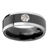 10mm-Basketball-Beveled-Edges-Glossy-Black-2-Tone-Tungsten-Mens-Engagement-Ring