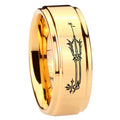 8mm Geekery Oathkeeper Kingdom Hearts Step Edge Gold Tungsten Ring For Him