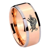 10mm-Wild-Boar-Beveled-Edges-Rose-Gold-Tungsten-Wedding-Bands-Ring