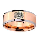 10mm-Masonic-32-Degree-Freemason-Beveled-Edges-Rose-Gold-Tungsten-Carbide-Personalized-Ring