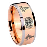 10mm-Masonic-32-Design-Beveled-Edges-Rose-Gold-Tungsten-Carbide-Rings-for-Men