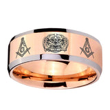 10mm-Masonic-32-Design-Beveled-Edges-Rose-Gold-Tungsten-Carbide-Rings-for-Men