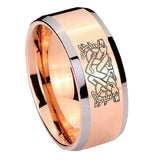 8mm-Celtic-Dog-Beveled-Edges-Rose-Gold-Tungsten-Carbide-Men's-Ring