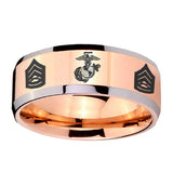8mm-Marine-Army-Sergeant-Beveled-Edges-Rose-Gold-Tungsten-Carbide-Personalized-Ring