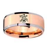 10mm-Fireman-Beveled-Edges-Rose-Gold-Tungsten-Carbide-Mens-Bands-Ring