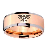 10mm-Zelda-Skyward-Sword-Beveled-Edges-Rose-Gold-Tungsten-Mens-Wedding-Ring