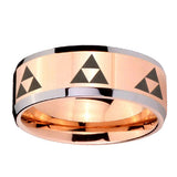10mm-Multiple-Zelda-Triforce-Beveled-Edges-Rose-Gold-Tungsten-Promise-Ring