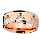 10mm-Multiple-Skull-Pirate-Beveled-Edges-Rose-Gold-Tungsten-Rings-for-Men