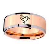 10mm-Music-&-Heart-Beveled-Edges-Rose-Gold-Tungsten-Carbide-Mens-Bands-Ring